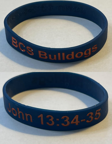 Wristband Silicone BCS Bulldogs John 13:34-35 (pack of 20)