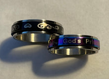 Ring Size 6 Faith Gear Stainless Steel Spinner Ring Ladies 2-Ring Set