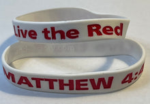 Wristband Silicone Live the Red Matthew 4:4 (pack of 20)