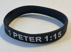 Wristband Silicone Be Holy 1 Peter 1:15 (pack of 20)