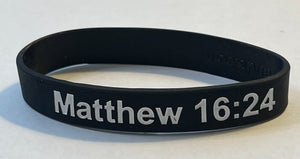 Wristband Silicone Christ Follower Matthew 16:24 (pack of 20)