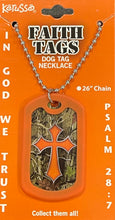 Faith Dog Tag Leave No Man Behind, Camo Cross, Jesus Strong (set of 3) + Dog Tag Key Chain NOTW