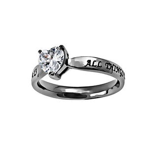 Ring Size 7 (CZH CMS 7) All Things Through Christ My Strength Phil 4:13